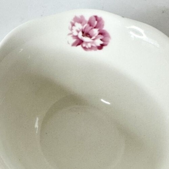 Pulchritudie Eileen's Peony set of 2 teacups & saucers Pink Blue Green 3 in - Picture 12 of 15